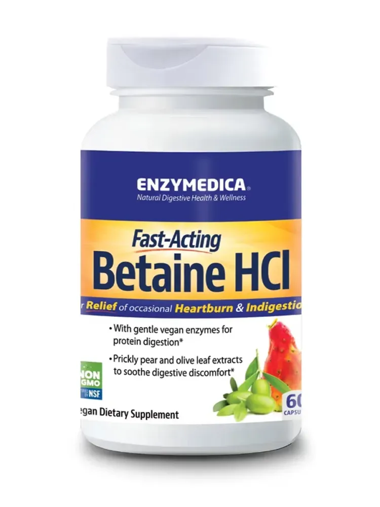 Enzymedica Betaine HCL 60 caps. Enzymedica Betaine HCL 60 caps.