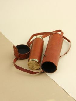Nautical Подзорная труба в кожаном футляре