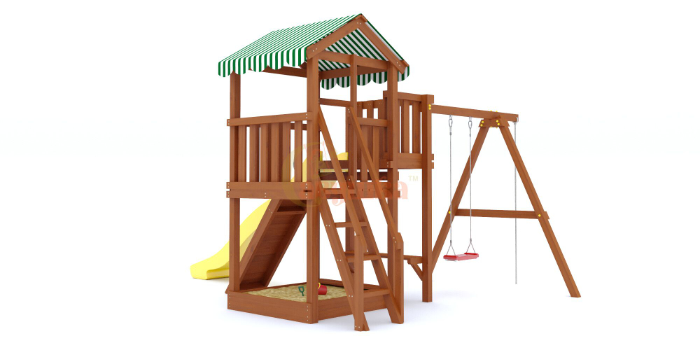 Детский игровой комплекс Савушка "Мастер" - 1 (с окраской) горка 3м