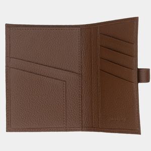 Обложка для паспорта и автодокументов из натуральной кожи теленка, цвета шоколад