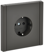 FORTE&PIANO Розетка 1-местная с заземлением с защитными шторками винтовое крепление 16А FP315 серый IEK