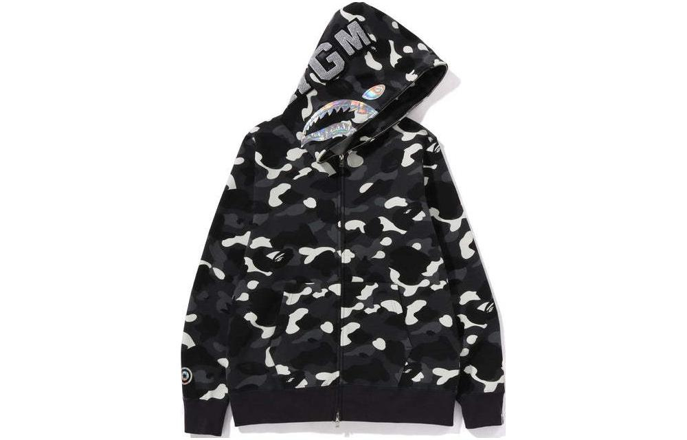 A Bathing Ape City Camo Shark Full Zip Худи Ss24 черный