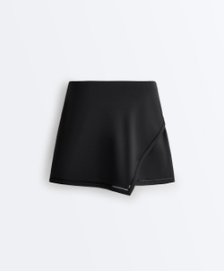 Oysho Юбка Comfortlux с перекрестным швом, черный