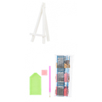 Алмазная мозаика со стилусом, мольбертом и лотком, 20 рисунков ассорти, размер 10*15 см