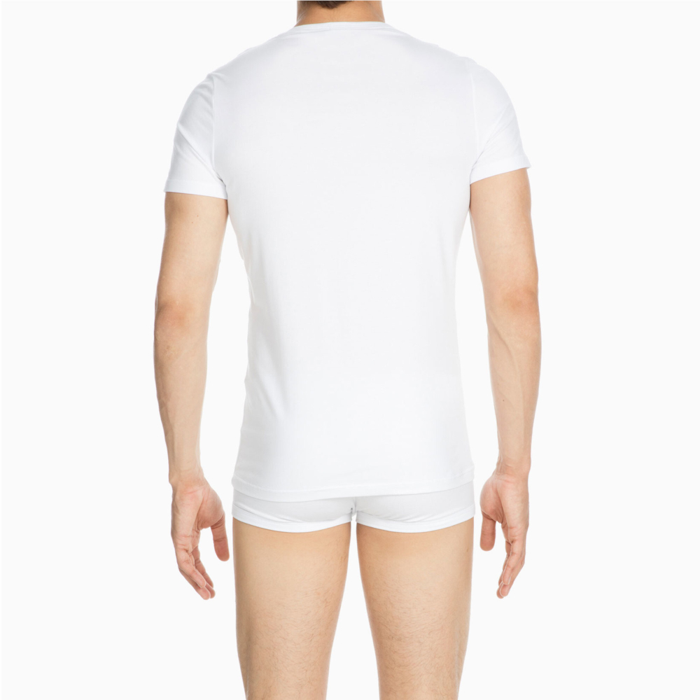 Мужская футболка белая HOM CLASSIC Tee-Shirt V Neck 400206_400003