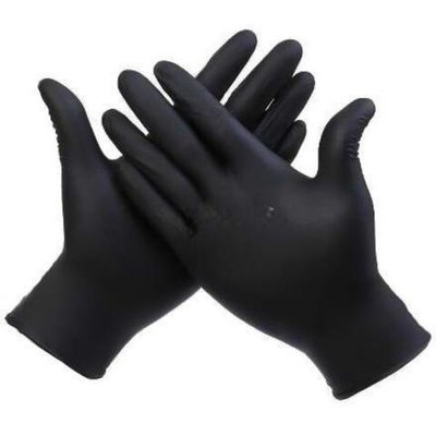 Перчатки НИТРИЛОВЫЕ неопудренные ЧЕРНЫЕ L (100 шт.) (1/10 шт.)