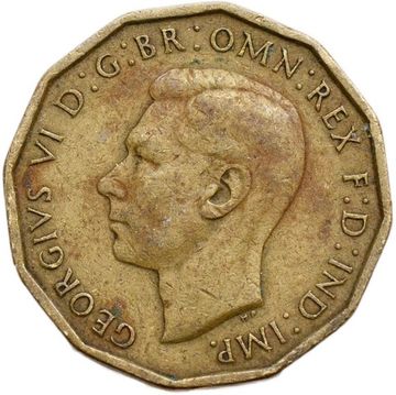 3 пенса 1937-1948 Великобритания