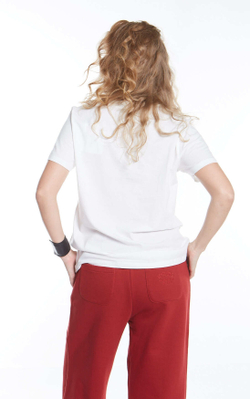 ФУТБОЛКА ПРЯМОГО КРОЯ ИЗ ХЛОПКОВОГО ТРИКОТАЖА