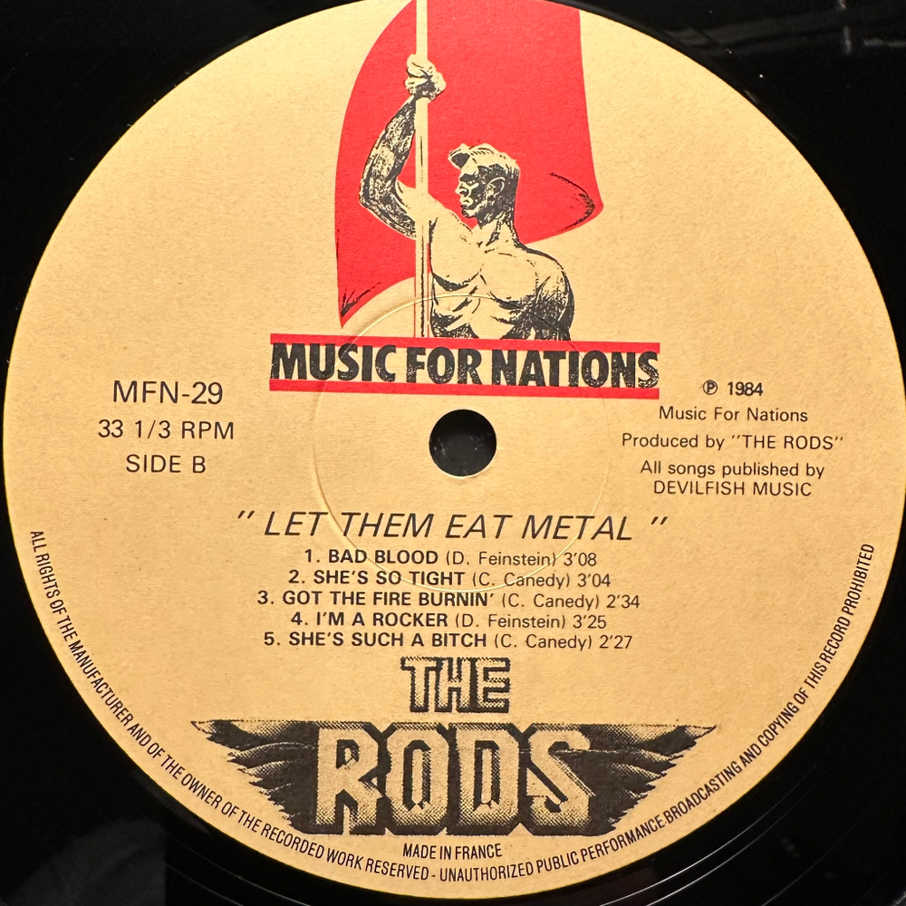 The Rods ‎– Let Them Eat Metal (Франция 1984г.)