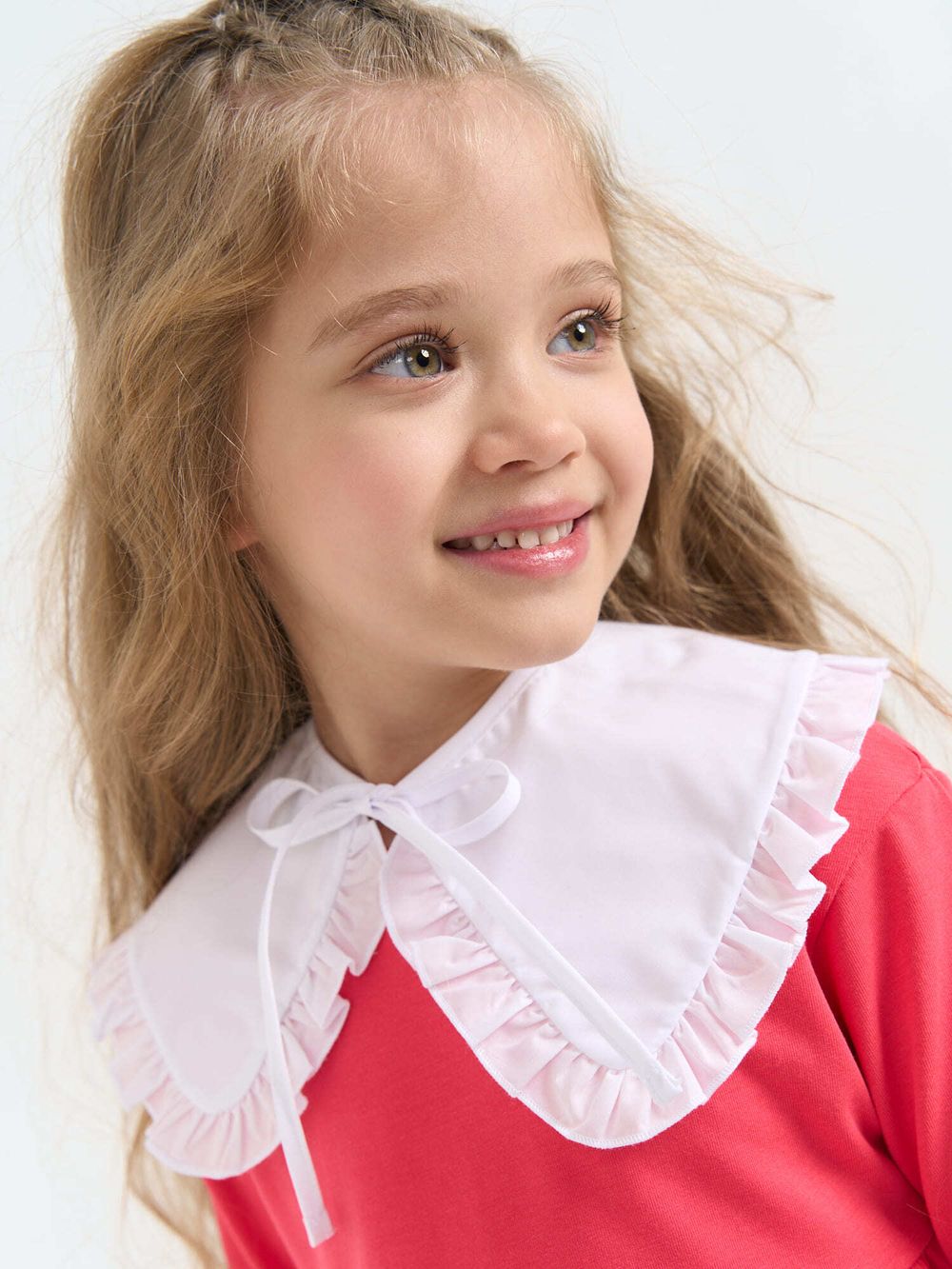 Воротник с рюшей "Белый" детский