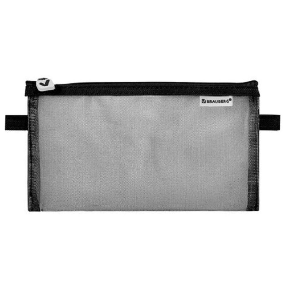 Пенал мягкий 220*100 Brauberg черный, сетка