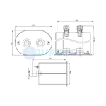 АД.02.2/1 Адаптер для двух сенсорных пьезокнопок ПК.01 плитка, AISI-316