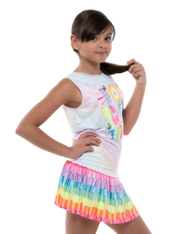 Футболка для девочки Lucky in Love Novelty Print Crafty Scribble Tie Back Tank Girls - Multikolor