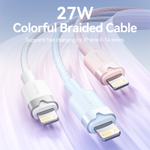 USB 2.0 Type-C Male to Lightning Male 3A Cable 1M Black Aluminum Alloy Type