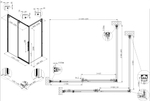 Душевой уголок Ультима (Ultima) Vincea VSR-7UL1012CL, 1200*1000, хром, стекло прозрачное