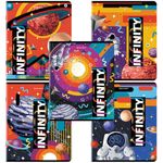 Тетрадь А5, 48 л., BRAUBERG, скоба, клетка, TWIN-лак, "SpaceX", 404354, 5шт