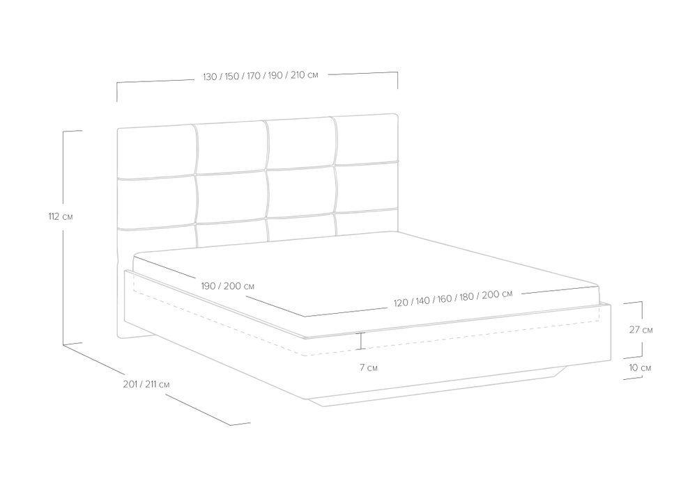 Кровать Victoria (ясень ориноко) (200x200)