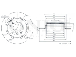 Диск тормозной задний UNIO BRD-20396
