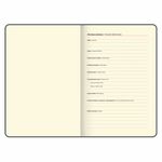 Еженедельник датированный 2025 А5 145х215 мм BRAUBERG "Augustus", под кожу, черный, 115951