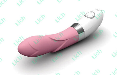 Розовый вибратор украшенный лепестками Iris Pink