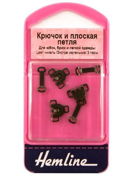 Крючок и плоская петля пришивные, 3 пары (10216170/180221/0043201/1_Китай)