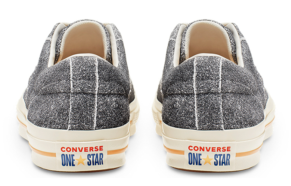 Converse One Star Cali Suede Low Top comfortable non-slip lightweight low-top canvas shoes for men and women with the same style black and gray