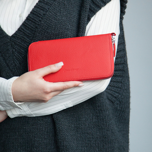 Кошелек длинный Marquise из кожи теленка красного цвета