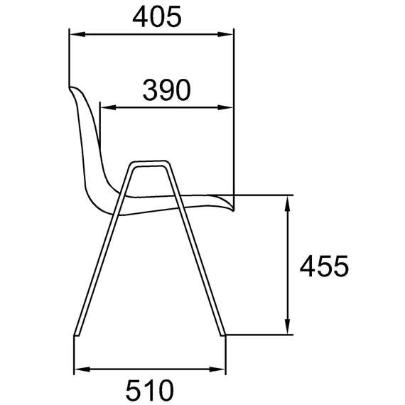 Стул Venezia Chrome (на 4 ножках с подлокотниками)