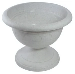 Вазон низкий пластиковый 1,1л d-18см «Колывань» мрамор С143М