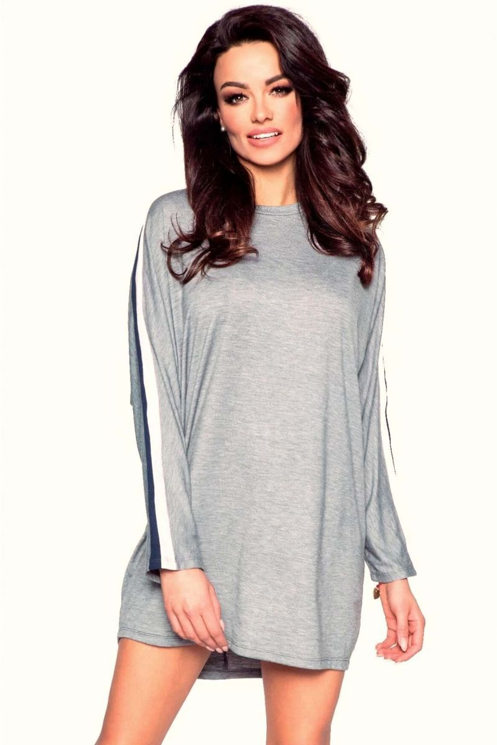 Туника с длинным рукавом (Размер: S) (Цвет: серый)