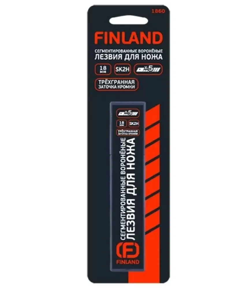 Лезвия для ножа 18мм Черные Finland