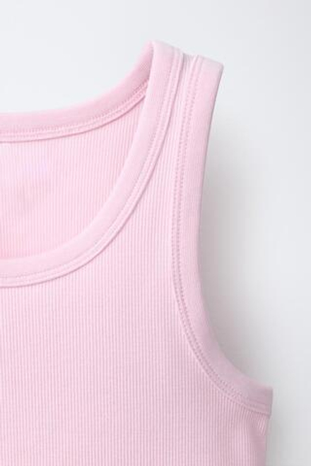ZARA ТОП В РУБЧИК, РОЗОВЫЙ