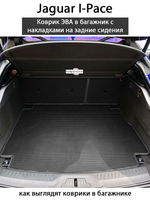 Коврик ЭВА в багажник с накладками на задние сидения для Jaguar I-Pace (18-24г.)
