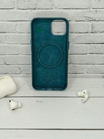 Кожаный чехол Leather Case iPhone 13, Indigo Blue ИНДИГО