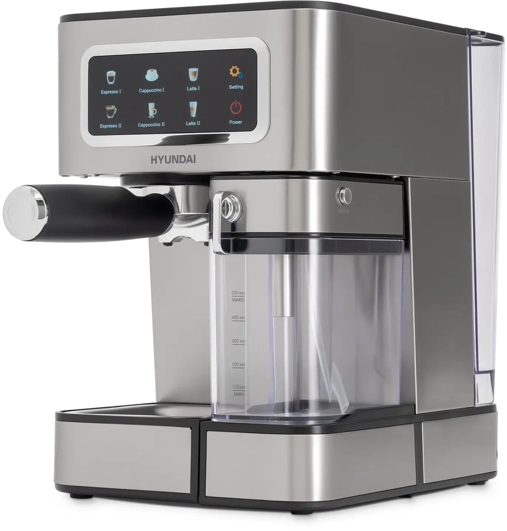 Кофеварка Hyundai HEM-5307 серебристый/черный