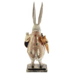 GAEM Фигурка декоративная "Кролик" с часами (LR44x1), L15 W12 H37,5 см