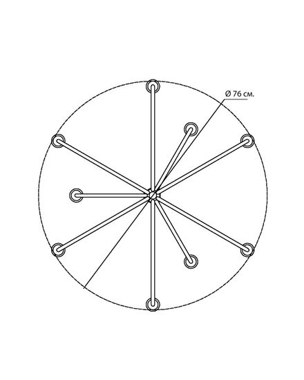 Золотая люстра “Свуп”