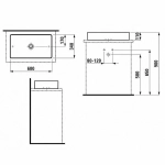 Раковина Laufen Living Square 8.1143.4.000.112.1 белая