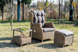 "Форио" кресло раскладное плетеное, цвет соломенный