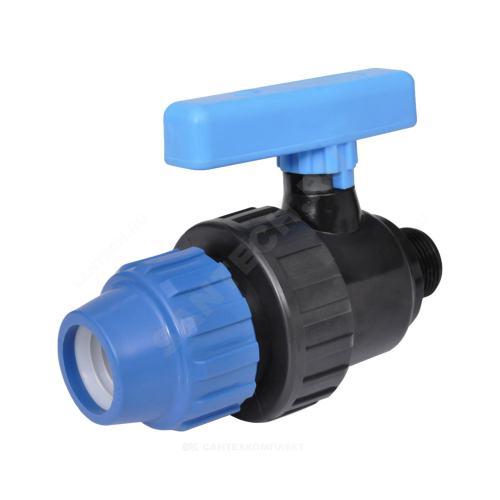 Кран шаровой разъемный 25*3/4 НР ПНД 17358