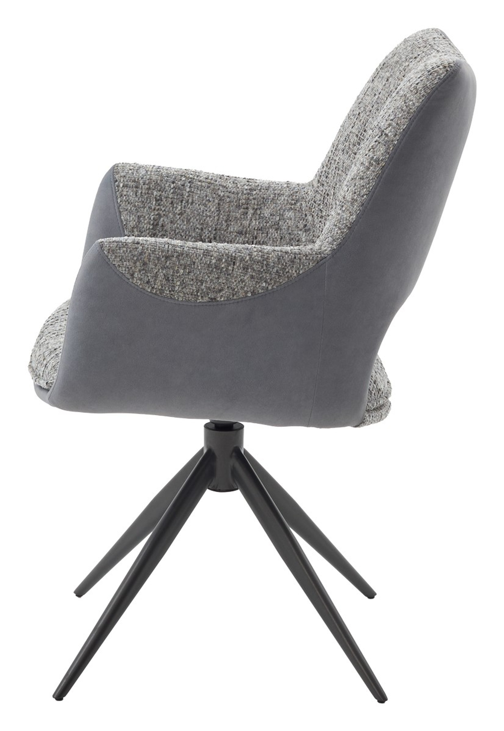 Стул М-City DISAUR Давен (Daven) поворотный на 360 градусов, Серый Riely-450, G1038-04, ткань, темно-серый каркас