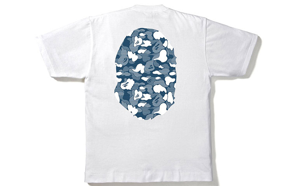 A Bathing Ape Stripe Abc Camo Big Ape Head Tee