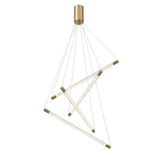 4369/40L HIGHTECH ODL23 235 полированное золото/акрил с пузырьками Подвесной св-к IP20 LED 30W 3000K 1050Лм SPARKY