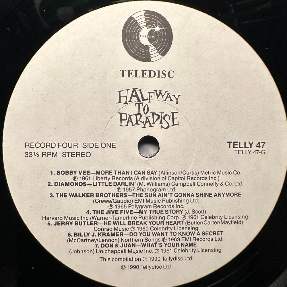 Сборник Halfway To Paradise 4LP (Англия 1990г.)