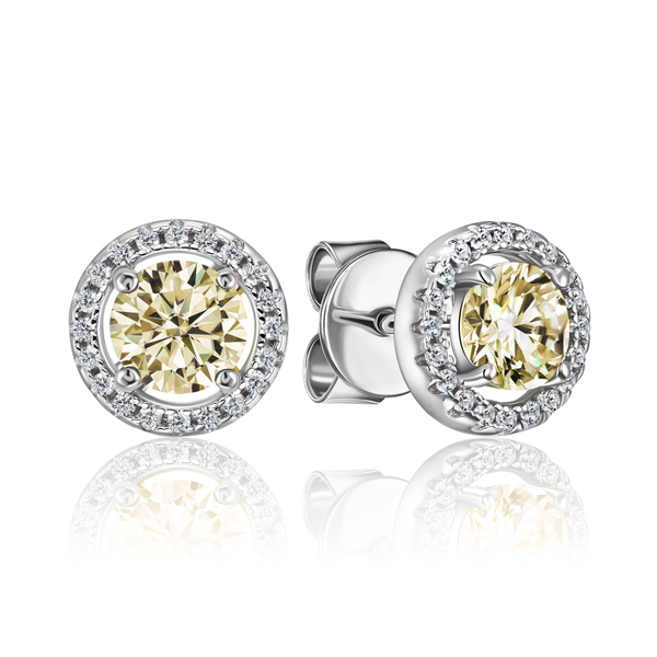 Пусеты круг с огранкой