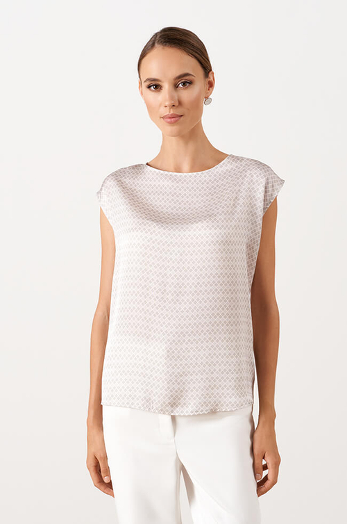 23032 Блузка женская (серый принт)