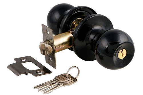 Защелка-Комплект  S-Locked 6072-01  BL круглая ключ/фиксатор ЧЕРНЫЙ /121333