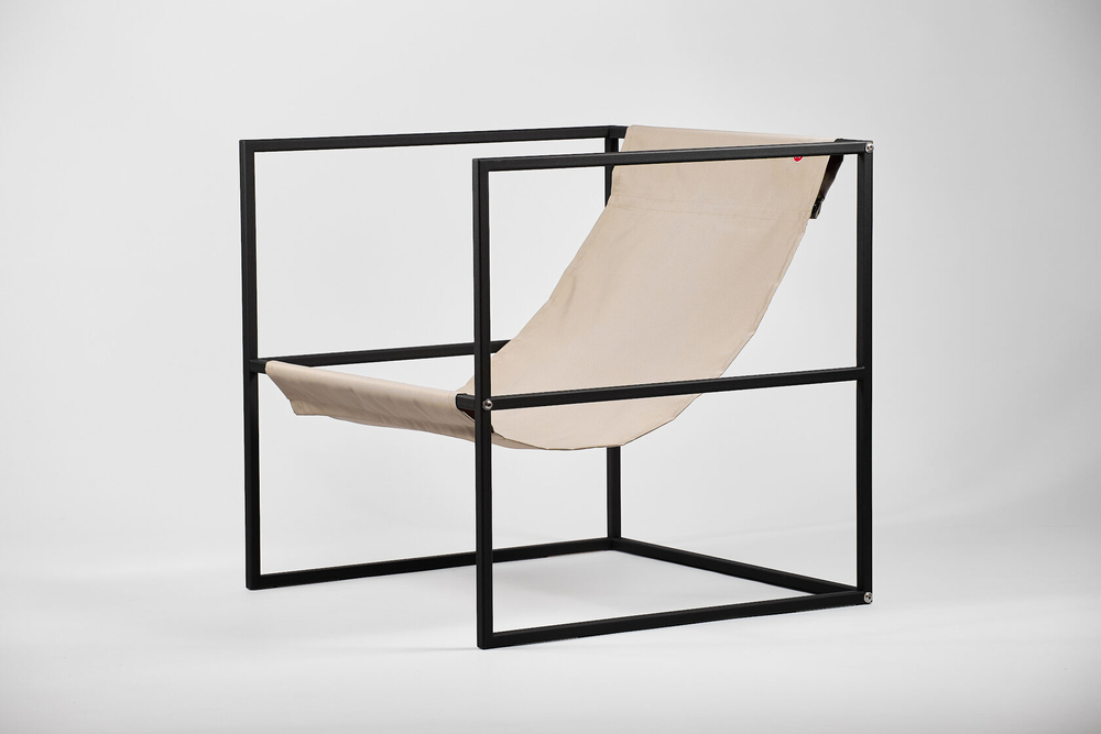 Уличное кресло TESS Outdoor Chair black / olive beige textile (Up!Flame)
