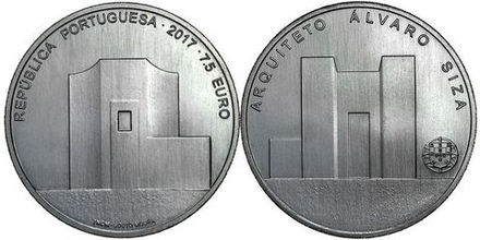 Португалия 7,5 евро, 2017 Алвару Сиза Виейра