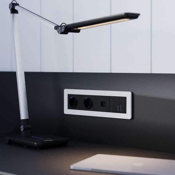 Рамка Werkel Split на 4 поста белый/черный W0043068 4690389208249